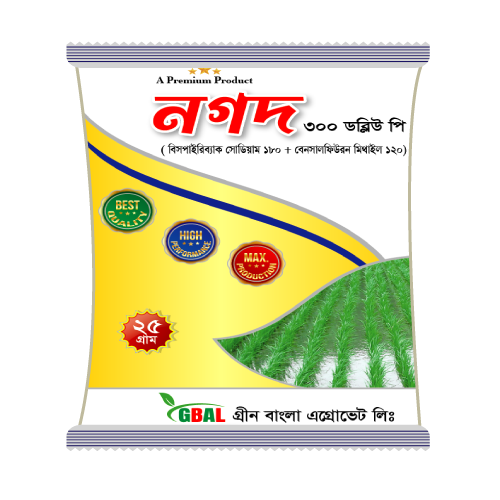 Nagad 300 WP (Bispyribac Sodium 180% + Bensulfuron Methyl WP)